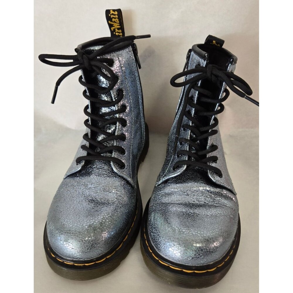 Dr. Martens Youth Shimmer Boots Size 5 Classic Flashy Fun Stand Out